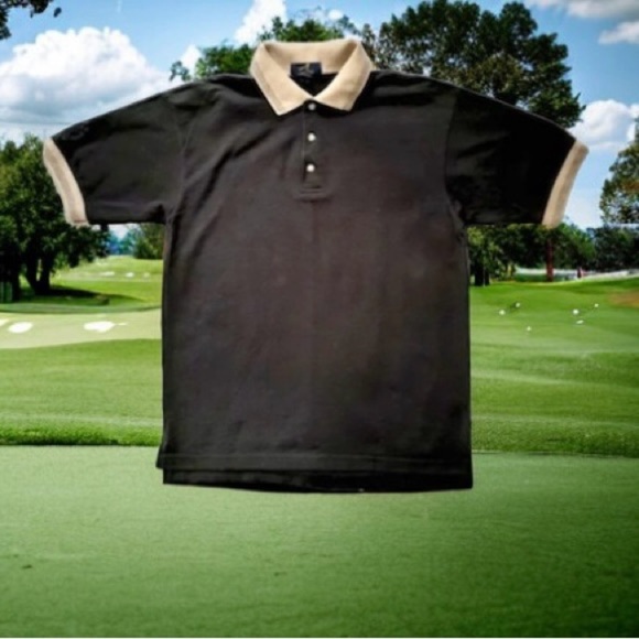 VINTAGE ASH CITY GOLF SHIRT SIZE LARGE-Excellent shape! 2003 -Black/Tan-… - Picture 2 of 9
